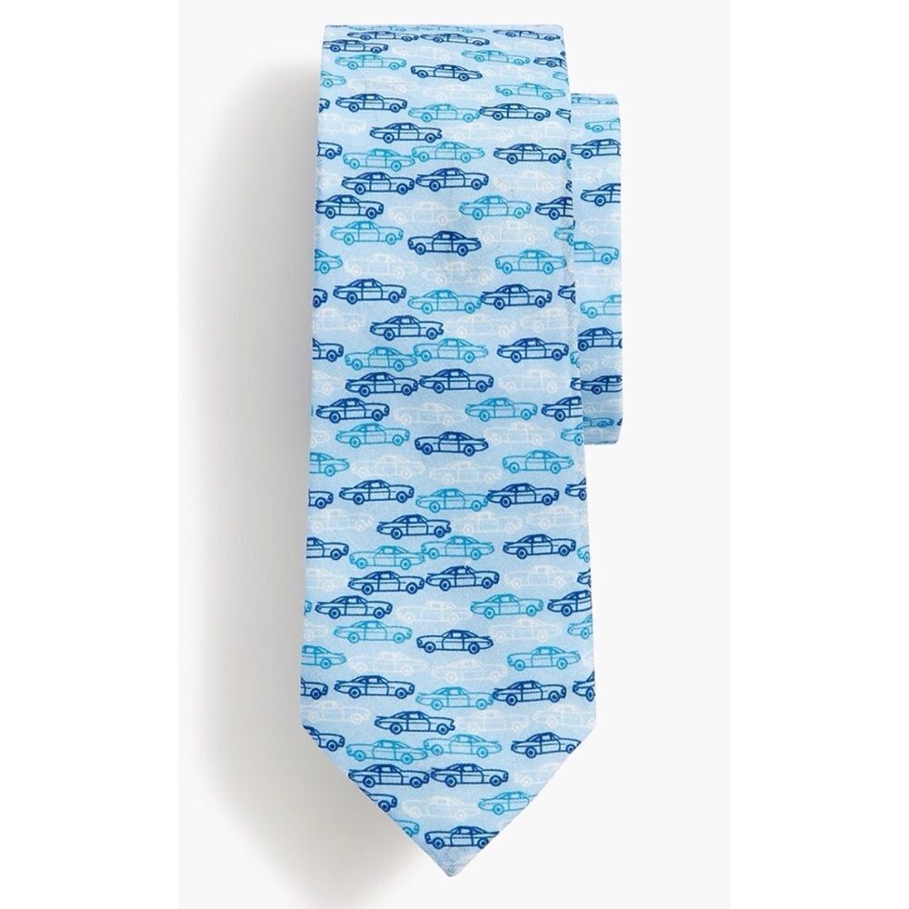 J. Crew Cotton Boys' Race Car Tie New With Tags ~ Size 52” ( length)